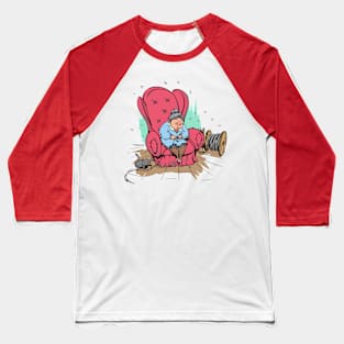 old woman knitting barbed wire Baseball T-Shirt
